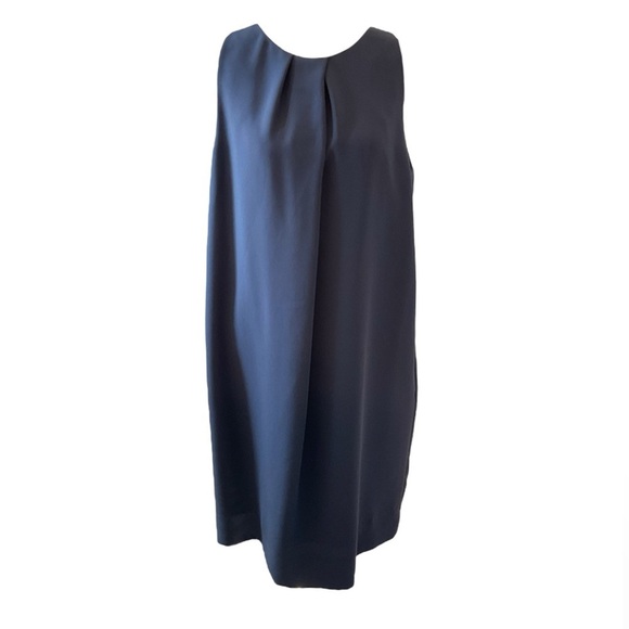 Peserico Grey Sleeveless Shift Dress with Pockets Size 46 - Picture 1 of 11